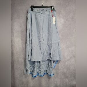 Barcelona Midi Wrap  Skirt Womens Size Large Blue Bonobono